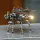 steampunk metal fire fly insect bugs puzzle diy model kit with display base