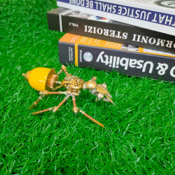 steampunk metal yellow ant model