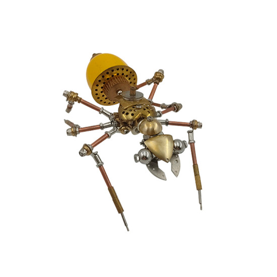 steampunk metal yellow ant model