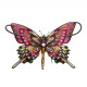 steampunk purple red swallowtail butterfly model kit with flower base