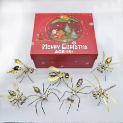 steampunk small insects 3d diy christmas metal puzzle model kits (295pcs+7pcs/set)