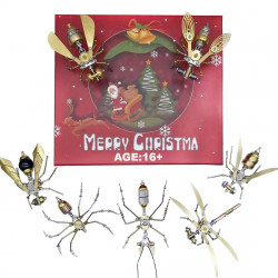 steampunk small insects 3d diy christmas metal puzzle model kits (295pcs+7pcs/set)