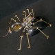 steampunk spider with antique watch western art metal model kits