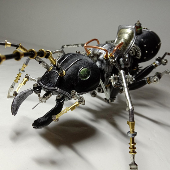 steampunk worker ant with saddle 3d metal model kits assembled insect sculpture  assembly