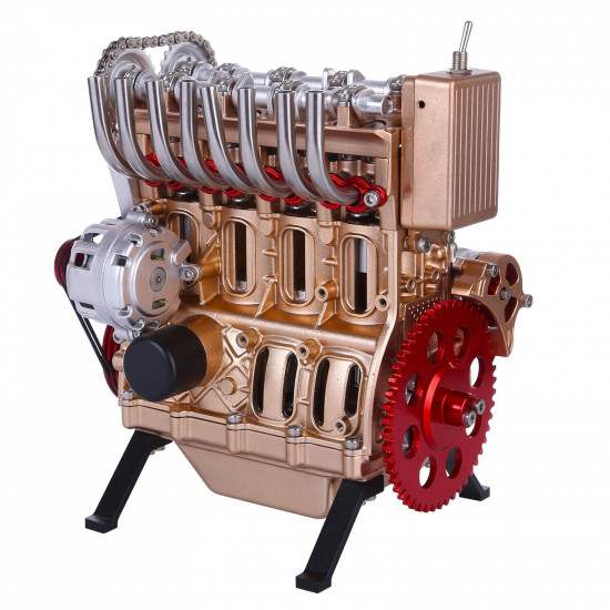 teching 3d assembly adult 300+pcs car engine model toys mini inline 4 cylinders engine education