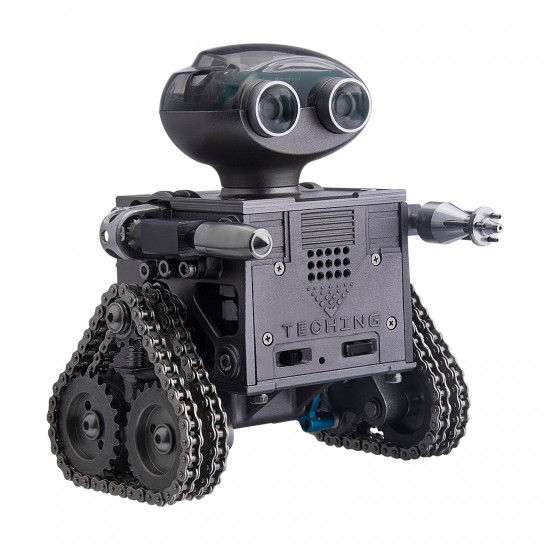 teching diy mechanical bluetooth speaker rc tracked robot metal model kit