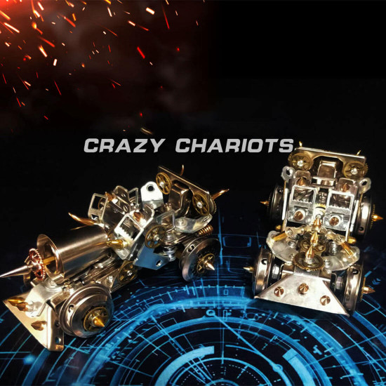 war chariot old sports car 3d metal model assembly kits